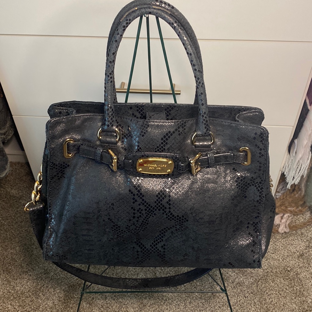 Michael Kors Hamilton Python Embossed Leather